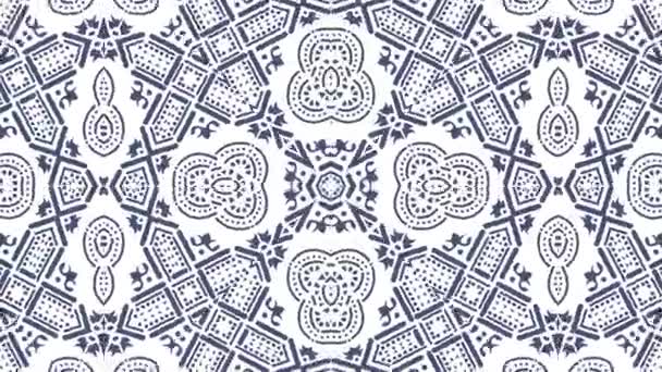 Kaléidoscope Boucle Transparente Séquence Mandala Motifs Abstraits Multicolores Fond Graphique — Video