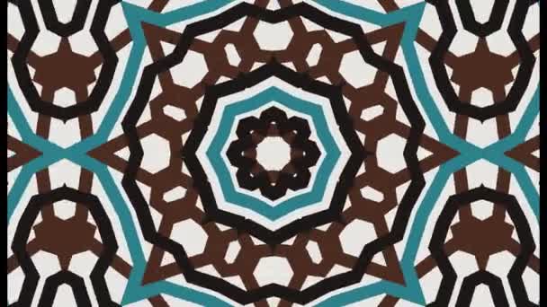 Kaléidoscope boucle transparente séquence mandala motifs abstraits multicolores fond graphique de mouvement. Idéal pour le yoga, clubs, spectacles 