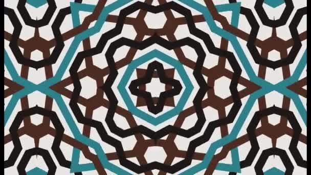 Kaleidoscope Seamless Loop Sequence Mandala Patterns Abstract Multicolored Motion Graphics — Stock Video