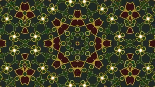 Kaleidoscope Seamless Loop Sequence Mandala Patterns Abstract Multicolored Motion Graphics — Stock Video