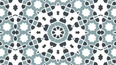 Kaleydoskop sorunsuz döngü sıra mandala desenler çok renkli hareketli grafik arka plan soyut. Yoga için ideal, kulüpleri, gösterir