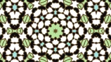 Kaleydoskop sorunsuz döngü sıra mandala desenler çok renkli hareketli grafik arka plan soyut. Yoga için ideal, kulüpleri, gösterir