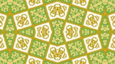 Kaleydoskop sorunsuz döngü sıra mandala desenler çok renkli hareketli grafik arka plan soyut. Yoga için ideal, kulüpleri, gösterir