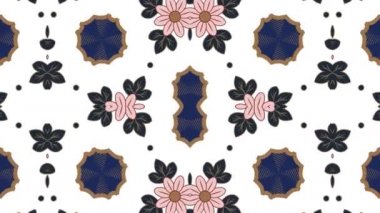 Kaleydoskop sorunsuz döngü sıra mandala desenler çok renkli hareketli grafik arka plan soyut. Yoga için ideal, kulüpleri, gösterir