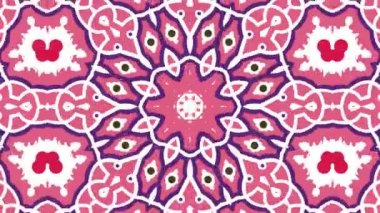 Kaleydoskop sorunsuz döngü sıra mandala desenler çok renkli hareketli grafik arka plan soyut. Yoga için ideal, kulüpleri, gösterir