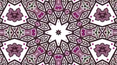 Kaleydoskop sorunsuz döngü sıra mandala desenler çok renkli hareketli grafik arka plan soyut. Yoga için ideal, kulüpleri, gösterir