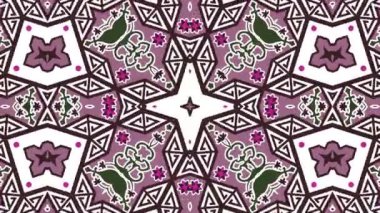 Kaleydoskop sorunsuz döngü sıra mandala desenler çok renkli hareketli grafik arka plan soyut. Yoga için ideal, kulüpleri, gösterir