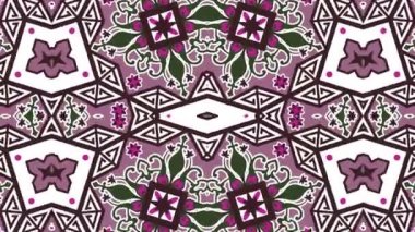 Kaleydoskop sorunsuz döngü sıra mandala desenler çok renkli hareketli grafik arka plan soyut. Yoga için ideal, kulüpleri, gösterir