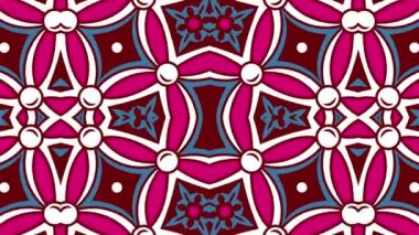 Kaleydoskop sorunsuz döngü sıra mandala desenler çok renkli hareketli grafik arka plan soyut. Yoga için ideal, kulüpleri, gösterir