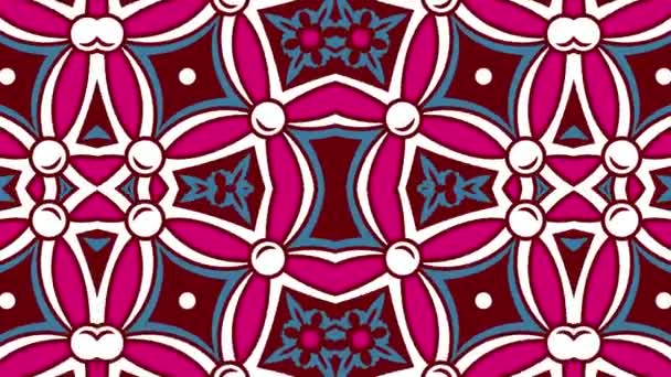 Kaleidoscope Seamless Loop Sequence Mandala Patterns Abstract Multicolored Motion Graphics — Stock Video