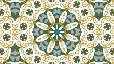 Kaleydoskop sorunsuz döngü sıra mandala desenler çok renkli hareketli grafik arka plan soyut. Yoga için ideal, kulüpleri, gösterir
