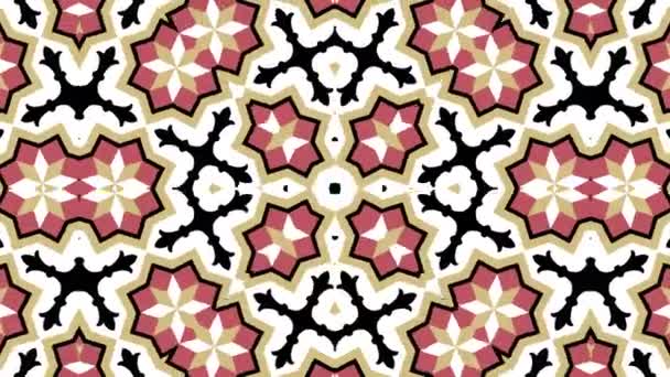 Kaleidoskop Seamless Loop Sequence Mandala Pola Abstrak Multiwarna Gambar Gerak — Stok Video