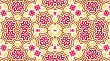 Kaleydoskop sorunsuz döngü sıra mandala desenler çok renkli hareketli grafik arka plan soyut. Yoga için ideal, kulüpleri, gösterir