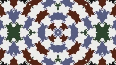 Kaleydoskop sorunsuz döngü sıra mandala desenler çok renkli hareketli grafik arka plan soyut. Yoga için ideal, kulüpleri, gösterir