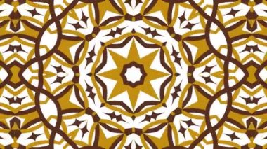 Kaleydoskop sorunsuz döngü sıra mandala desenler çok renkli hareketli grafik arka plan soyut. Yoga için ideal, kulüpleri, gösterir
