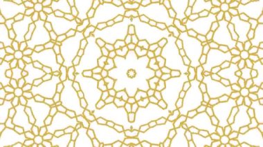 Kaleydoskop sorunsuz döngü sıra mandala desenler çok renkli hareketli grafik arka plan soyut. Yoga için ideal, kulüpleri, gösterir