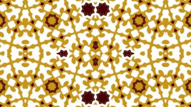 Kaleydoskop sorunsuz döngü sıra mandala desenler çok renkli hareketli grafik arka plan soyut. Yoga için ideal, kulüpleri, gösterir