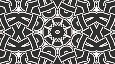 Kaleydoskop sorunsuz döngü sıra mandala desenler çok renkli hareketli grafik arka plan soyut. Yoga için ideal, kulüpleri, gösterir