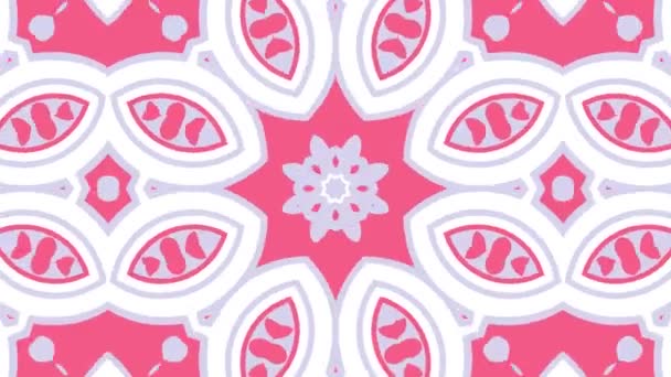 Kaleidoscope Seamless Loop Sequence Mandala Patterns Abstract Multicolored Motion Graphics — Stock Video