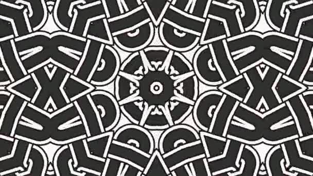 Kalejdoskop Sömlös Loop Sekvens Mandala Mönster Abstrakta Mångfärgade Rörelse Grafik — Stockvideo
