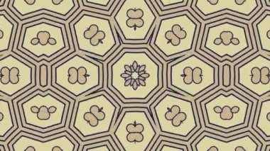 Kaleydoskop sorunsuz döngü sıra mandala desenler çok renkli hareketli grafik arka plan soyut. Yoga için ideal, kulüpleri, gösterir