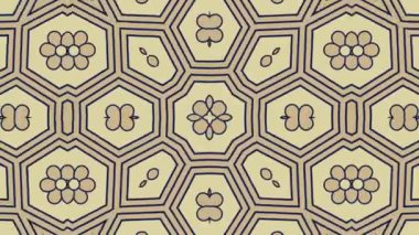 Kaleydoskop sorunsuz döngü sıra mandala desenler çok renkli hareketli grafik arka plan soyut. Yoga için ideal, kulüpleri, gösterir