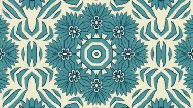 Kaleydoskop sorunsuz döngü sıra mandala desenler çok renkli hareketli grafik arka plan soyut. Yoga için ideal, kulüpleri, gösterir