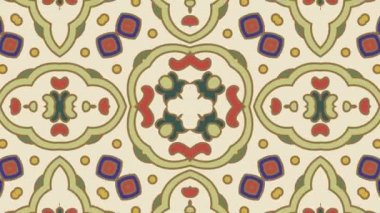 Kaleydoskop sorunsuz döngü sıra mandala desenler çok renkli hareketli grafik arka plan soyut. Yoga için ideal, kulüpleri, gösterir