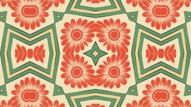 Kaleydoskop sorunsuz döngü sıra mandala desenler çok renkli hareketli grafik arka plan soyut. Yoga için ideal, kulüpleri, gösterir