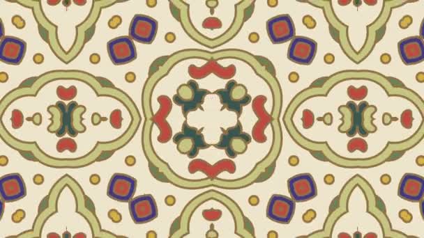 Kaleidoskop nahtlose Schleifensequenz Mandala-Muster abstrakte mehrfarbige Bewegungsgrafik Hintergrund. ideal für Yoga, Clubs, Shows