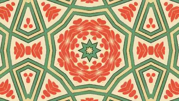 Kaleidoskop Bezešvé Smyčka Sekvence Mandala Vzory Abstraktní Vícebarevné Pohybu Grafiky — Stock video