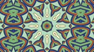 Kaleydoskop sorunsuz döngü sıra mandala desenler çok renkli hareketli grafik arka plan soyut. Yoga için ideal, kulüpleri, gösterir