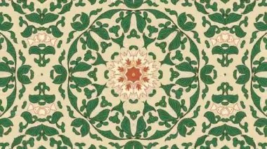 Kaleydoskop sorunsuz döngü sıra mandala desenler çok renkli hareketli grafik arka plan soyut. Yoga için ideal, kulüpleri, gösterir