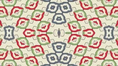 Kaleydoskop sorunsuz döngü sıra mandala desenler çok renkli hareketli grafik arka plan soyut. Yoga için ideal, kulüpleri, gösterir