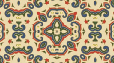 Kaleydoskop sorunsuz döngü sıra mandala desenler çok renkli hareketli grafik arka plan soyut. Yoga için ideal, kulüpleri, gösterir