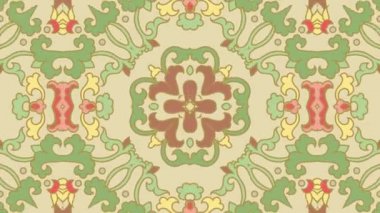 Kaleydoskop sorunsuz döngü sıra mandala desenler çok renkli hareketli grafik arka plan soyut. Yoga için ideal, kulüpleri, gösterir