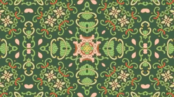 Kaleidoscope Seamless Loop Sequence Mandala Patterns Abstract Multicolored Motion Graphics — Stock Video