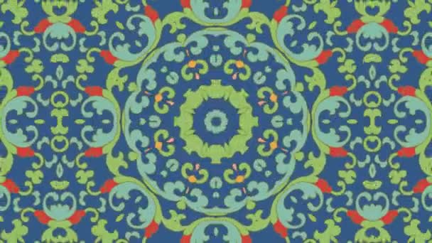 Kaléidoscope Boucle Transparente Séquence Mandala Motifs Abstraits Multicolores Fond Graphique — Video