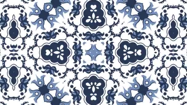Kaleidoskop Bezešvé Smyčka Sekvence Mandala Vzory Abstraktní Vícebarevné Pohybu Grafiky — Stock video