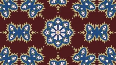 Kaleydoskop sorunsuz döngü sıra mandala desenler çok renkli hareketli grafik arka plan soyut. Yoga için ideal, kulüpleri, gösterir