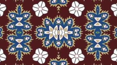 Kaleydoskop sorunsuz döngü sıra mandala desenler çok renkli hareketli grafik arka plan soyut. Yoga için ideal, kulüpleri, gösterir