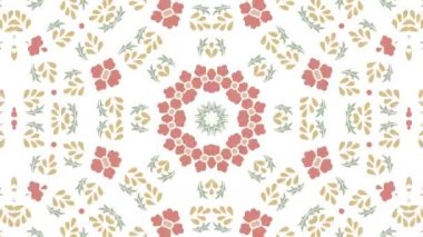 Kaleydoskop sorunsuz döngü sıra mandala desenler çok renkli hareketli grafik arka plan soyut. Yoga için ideal, kulüpleri, gösterir