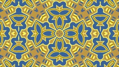 Kaleydoskop sorunsuz döngü sıra mandala desenler çok renkli hareketli grafik arka plan soyut. Yoga için ideal, kulüpleri, gösterir