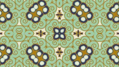 Kaleydoskop sorunsuz döngü sıra mandala desenler çok renkli hareketli grafik arka plan soyut. Yoga için ideal, kulüpleri, gösterir