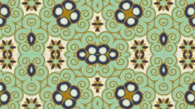 Kaleydoskop sorunsuz döngü sıra mandala desenler çok renkli hareketli grafik arka plan soyut. Yoga için ideal, kulüpleri, gösterir