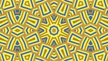 Kaleydoskop sorunsuz döngü sıra mandala desenler çok renkli hareketli grafik arka plan soyut. Yoga için ideal, kulüpleri, gösterir