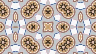 Kaleydoskop sorunsuz döngü sıra mandala desenler çok renkli hareketli grafik arka plan soyut. Yoga için ideal, kulüpleri, gösterir