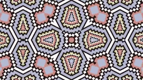 Kaleidoskop Nahtlose Schleifensequenz Mandala Muster Abstrakte Mehrfarbige Bewegungsgrafik Hintergrund Ideal — Stockvideo