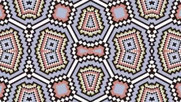 Kaleidoskop Bezešvé Smyčka Sekvence Mandala Vzory Abstraktní Vícebarevné Pohybu Grafiky — Stock video