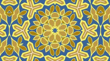 Kaleydoskop sorunsuz döngü sıra mandala desenler çok renkli hareketli grafik arka plan soyut. Yoga için ideal, kulüpleri, gösterir